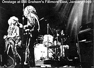 Onstage at Bill Graham's Filmore East, January 1969