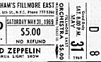 Fillmore East Ticket