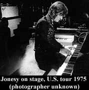 Jonesy Live on Stage US Tour 1975